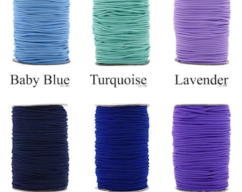 Mandala Crafts® Fabric Elastic Cord, 2mm, 70 Meters