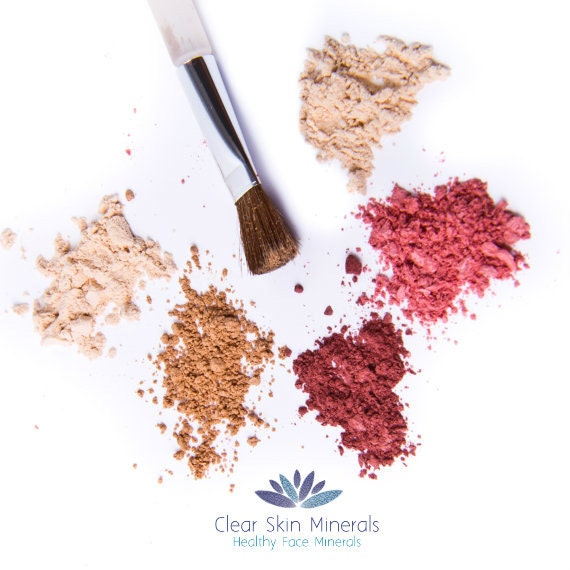 Makeup, etsy  Organic Makeup  CLEAR makeup and  SKINâ„¢ Foundation natural Blush Kit    BASIC