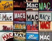 Photo Canvas featuring the name MAC in photos of signs