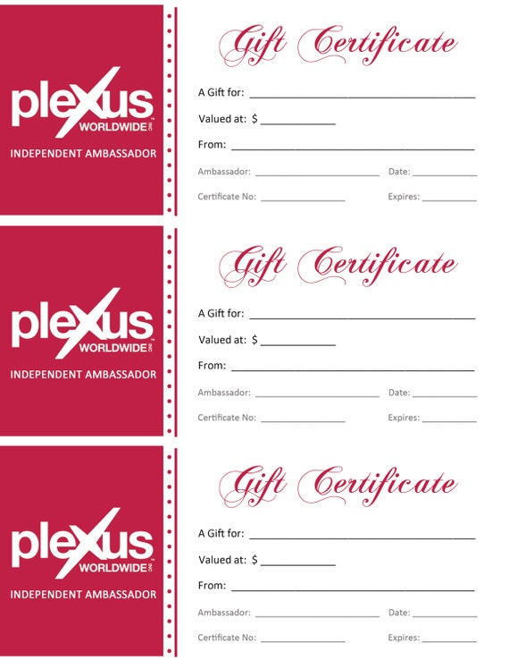 Plexus_Gift Certificate Plexus_Gift Certificate