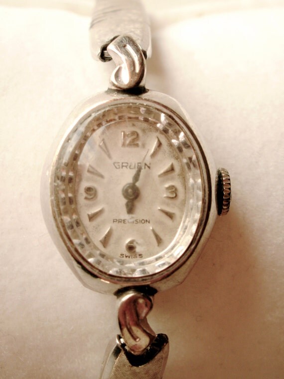 GRUEN Precision Vintage Ladies Watch 10k White by AutomatonJourney
