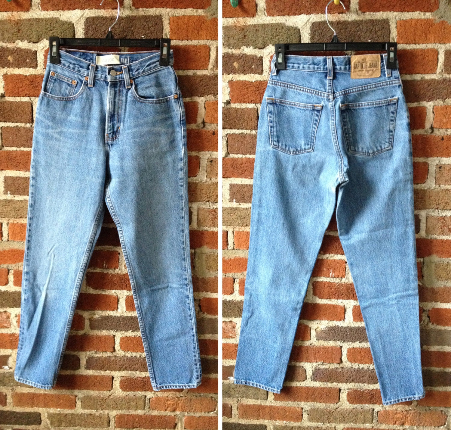 Vintage 80s High Waisted Gap Blue Jeans // by MeyerandLuccaVintage