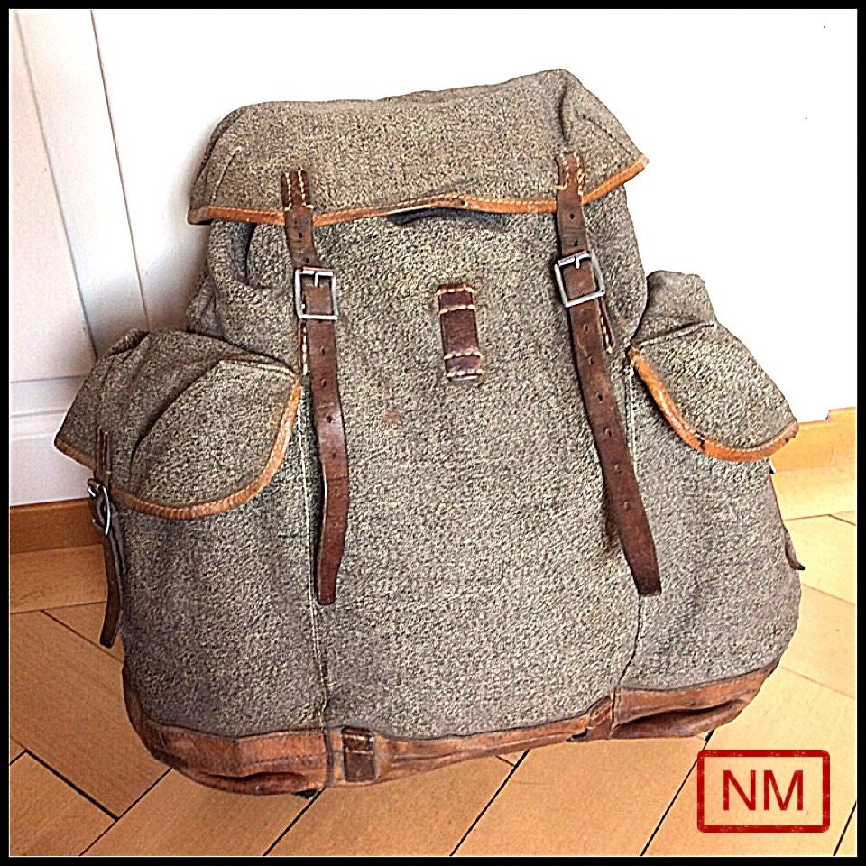 Military Rucksack Backpack Vintage IUCN Water