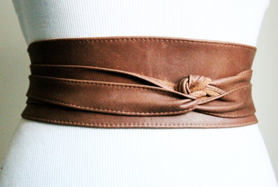 Distressed Brown Sash Belt Wedding Belt Leather Bridal