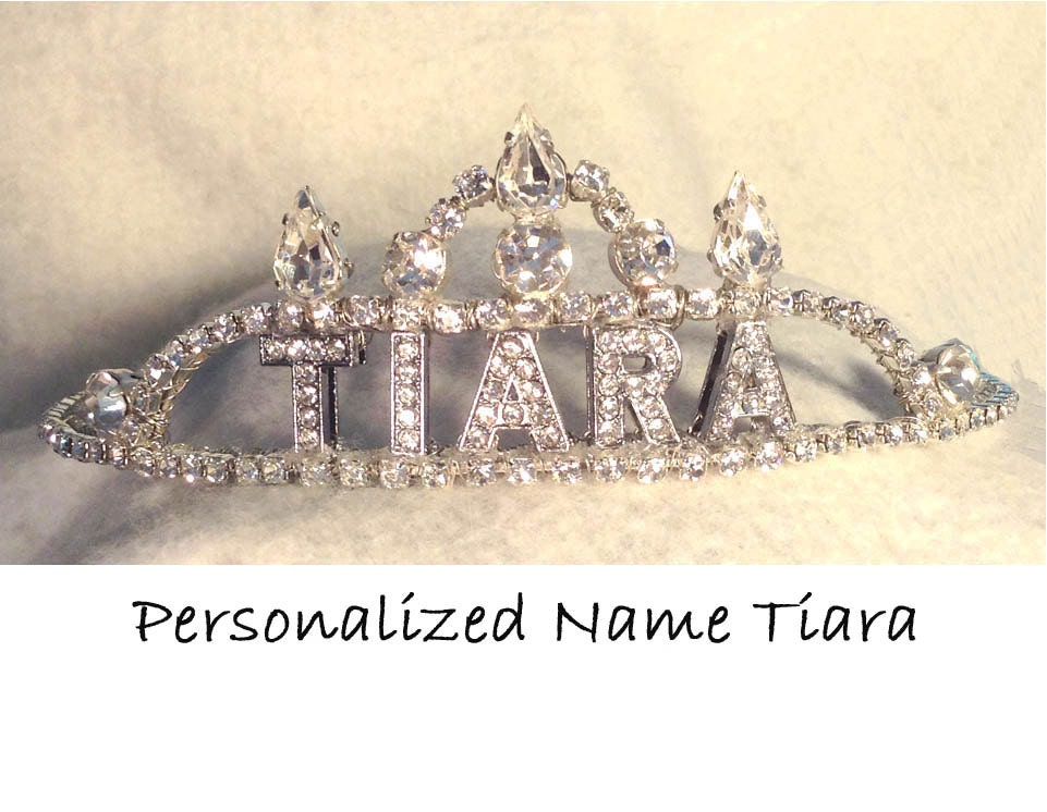 Custom Name Tiara Personalized Novelty Tiara Shower Gift