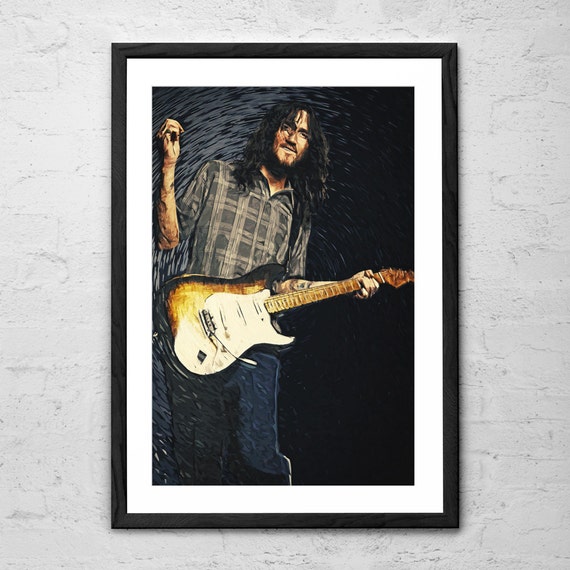 John Frusciante Digital Painting Wall art by TaylanSoyturkFineArt