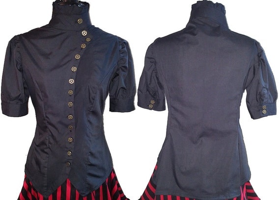 Plus Size Victorian Steam Siren Blouse by RetroscopeFashions steampunk buy now online