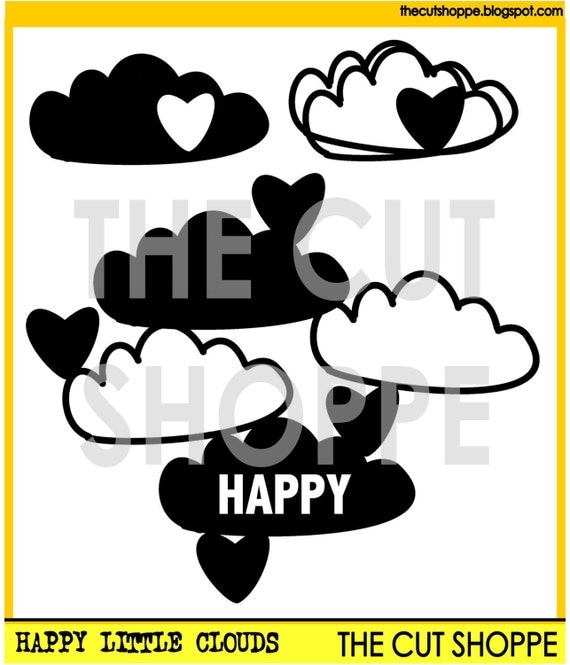 The Happy Little Clouds cut file consists of 3 cloud icons, that can be used on your scrapbooking and papercrafting projects.