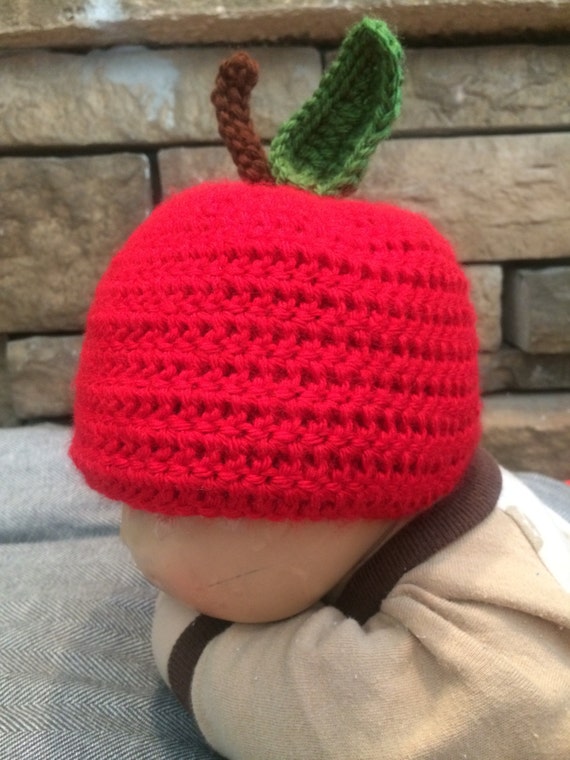 Crochet Baby Apple Hat