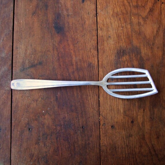 Vintage French aluminium spatula
