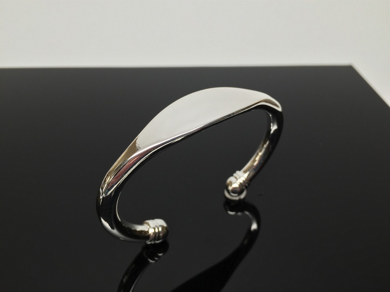 Classic Flat Silver Cuff Bracelet // Handmade by HandandMindSilver