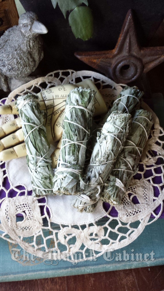 Download Black Sage and Mugwort Wand Smudging Wicca Witchcraft