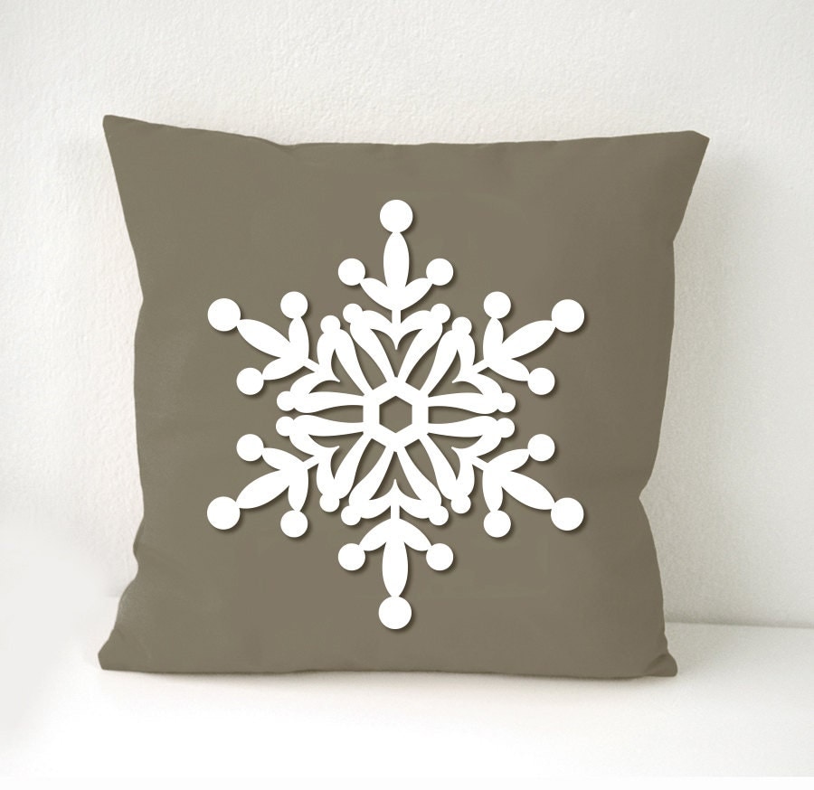 Winter Pillow Cover Snowflake pillow cover by MATTlovehandmade