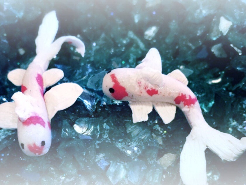 Mini Koi Fish for Fairy Garden Miniature Garden Pond OOAK