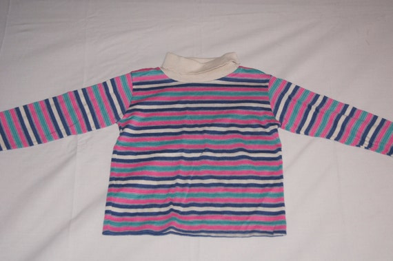 Vintage 1980's Baby Shirt with Pink Stripes