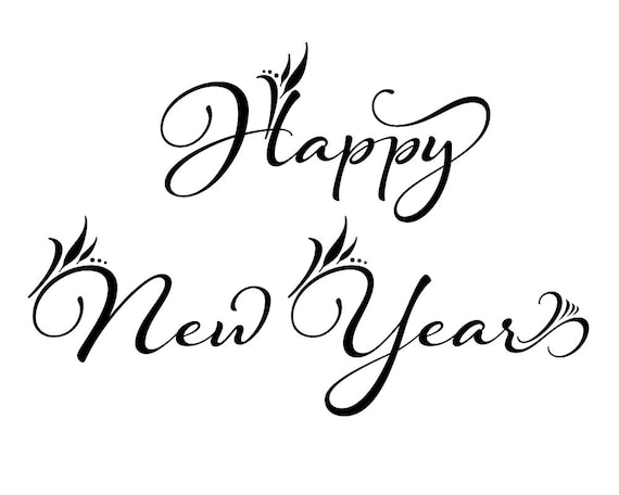 Items similar to Happy New Year lettering stencil on Etsy