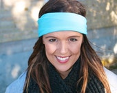 Sold Blue Headband - comfortable,soft, jersey knit material, wear it wide or narrow!