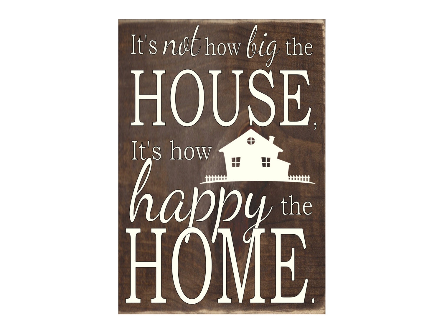 It's Not How Big the House It's How Happy the Home