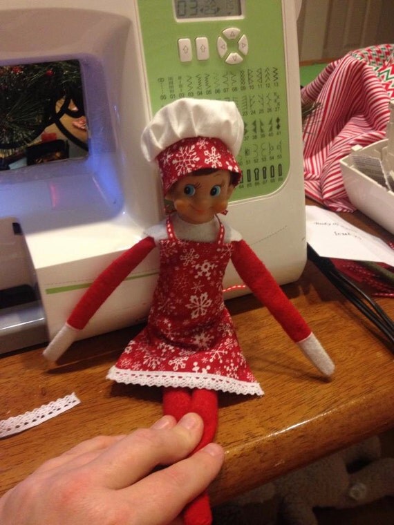 PATTERN Elf doll chef hat and apron by HandmadeByHAM on Etsy