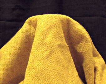 gold chenille upholstery fabric, large remnant luxurious craft fabric, just under 2 metres