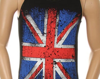 Felpa Con Cappuccio Unisex Rockoff Queen – Vintage Union Jack, Nera, Taglia X-Large, 100% Cotone, Con Tasche - 5
