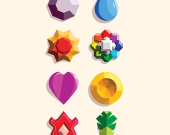 Pokemon Badges print
