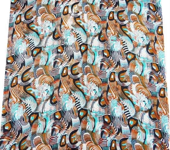 Abstract Printed Cotton Fabric Multicolor Designer by Soimoi