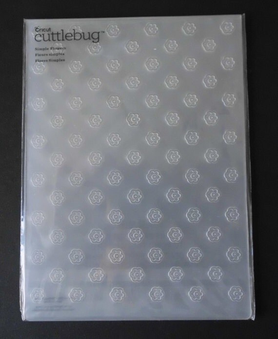 5 x 7 Embossing Folder Cuttlebug Simple Flowers Embossing