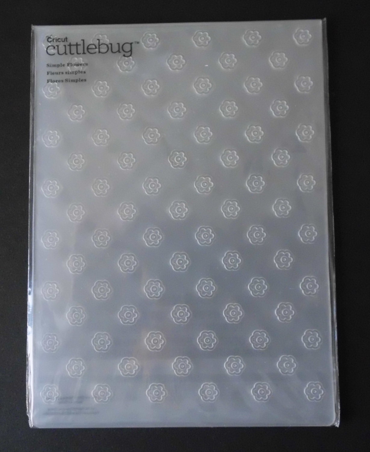 5 x 7 Embossing Folder Cuttlebug Simple Flowers Embossing