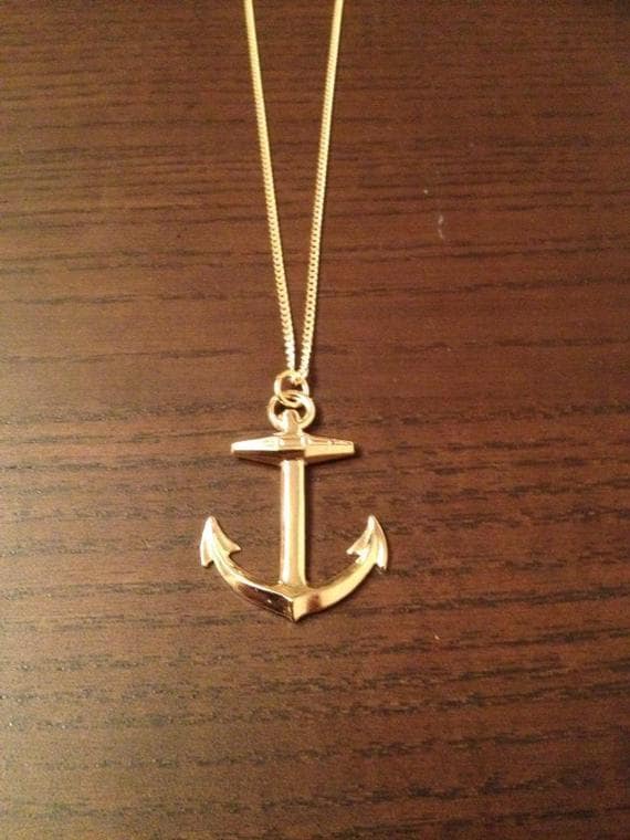 Shop by category Sail off into the sunset in style. One of our anchor necklace pendants is a great way to embrace the look of nautical jewelry in a chic and stylish way. Our solitaire crystal anchor pendant is bold and fashionable. Our anchor necklace features a detailed.