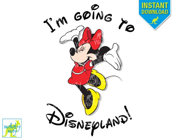 I'm Going to Disneyland Printable Iron On Transfer with