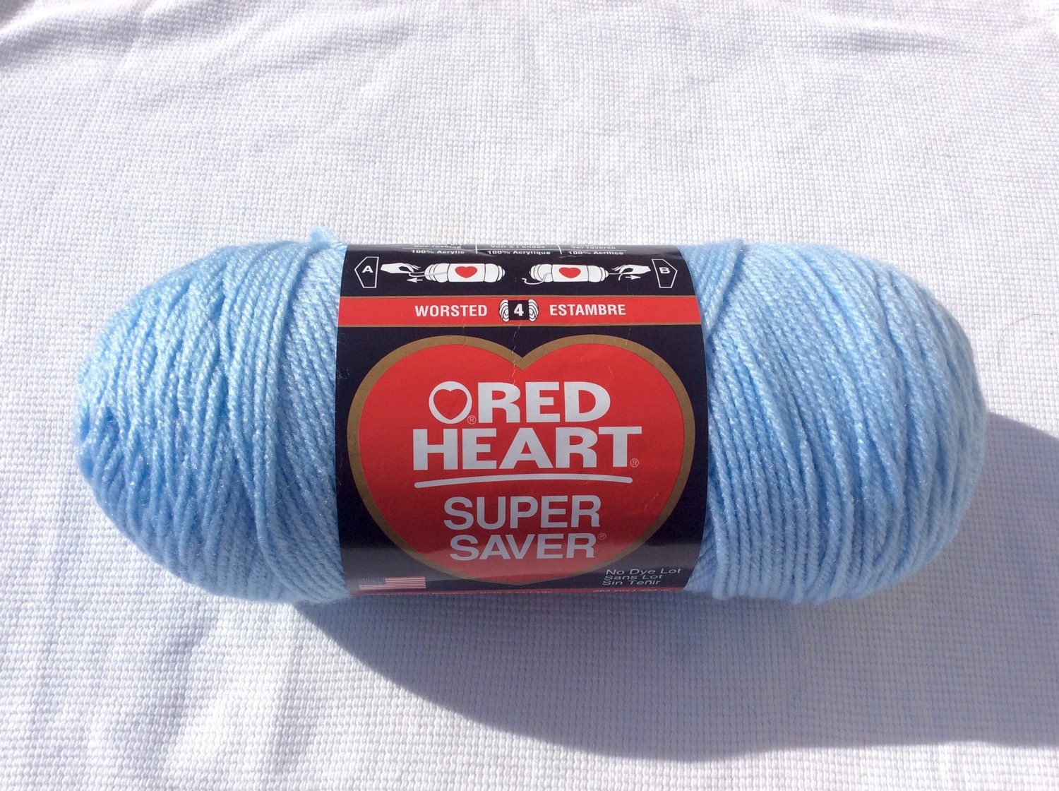 Red Heart Super Saver Yarn Light Blue by HeartBunKnitsandMore