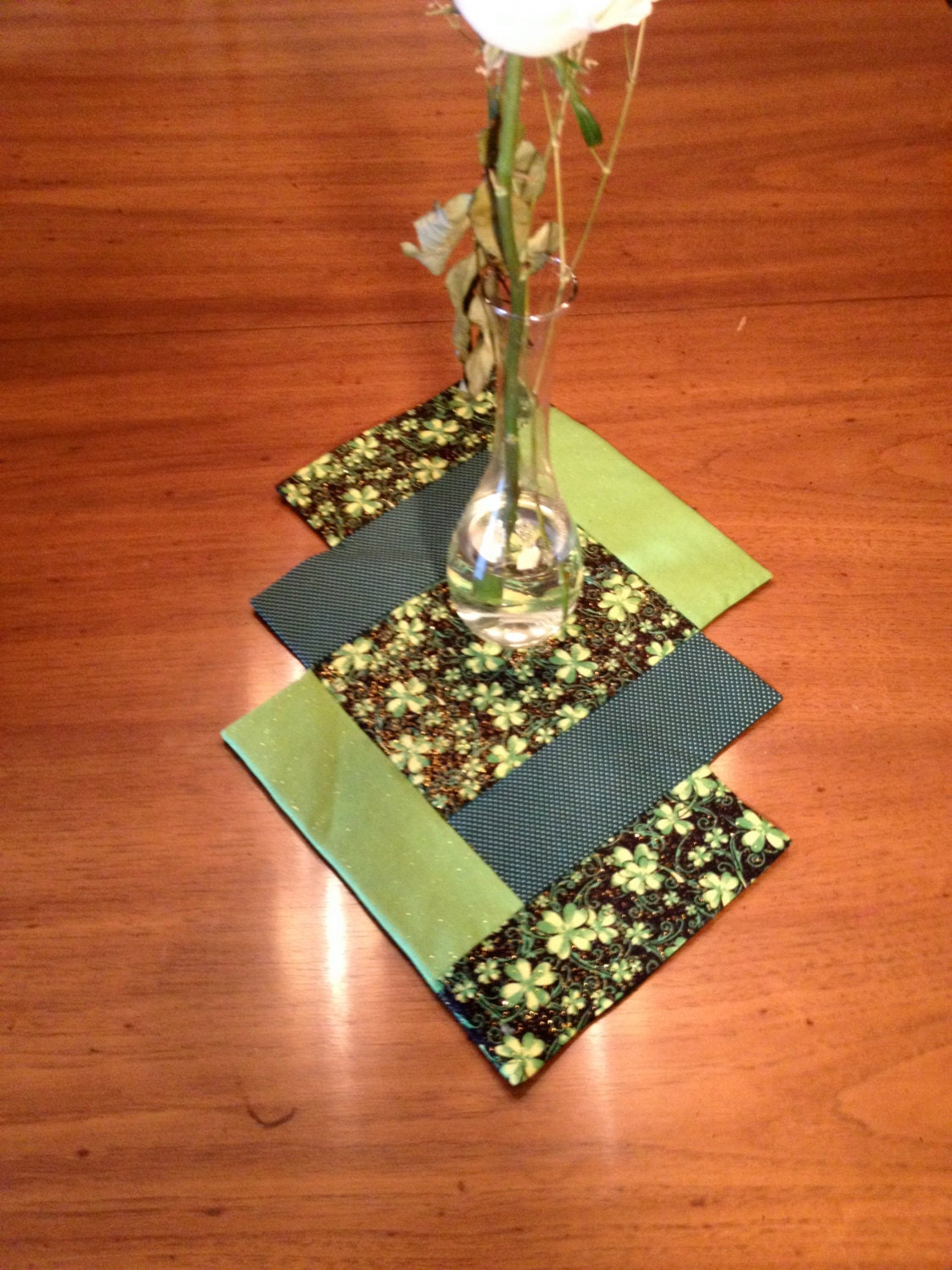 St. Patrick's Day Quilted Table Runner 128 by QuiltedPatterns