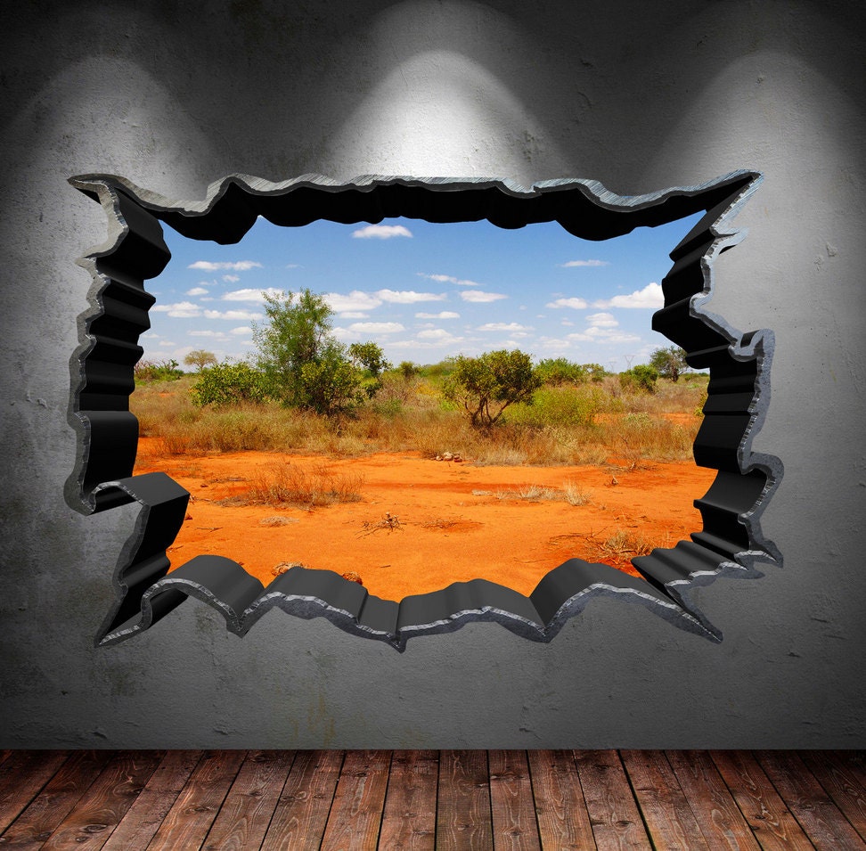 Cracking foro safari campo casa 3d full colour di glitterblast
