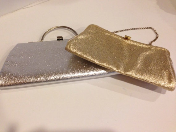 Vintage silver and gold hand clutches (SALE)
