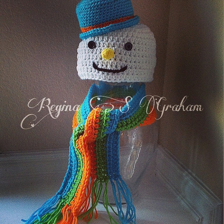 pattern crochet scarf olaf for hat hooksandheels frosty by Snowman PATTERN Christmas baby CROCHET