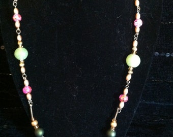 Popular items for pink and green beads on Etsy