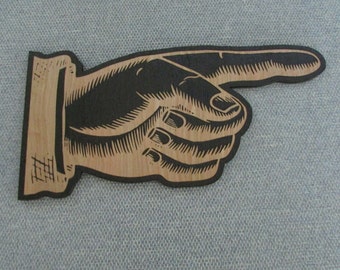 Finger pointing sign | Etsy