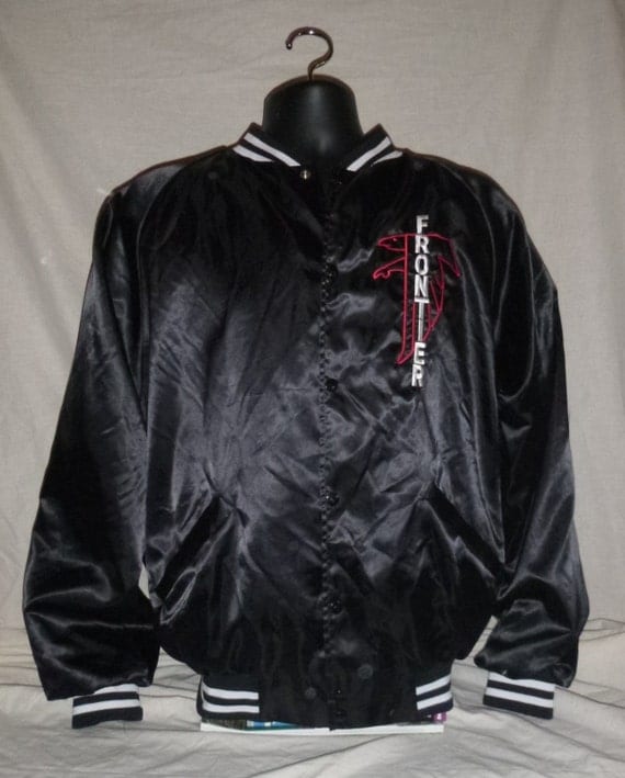 Vintage Softball Windbreaker Black Jacket Extra Large Frontier