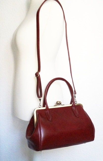 Leather Handbag Sophie Ladies Bag Vintage bag by Taschenkinder