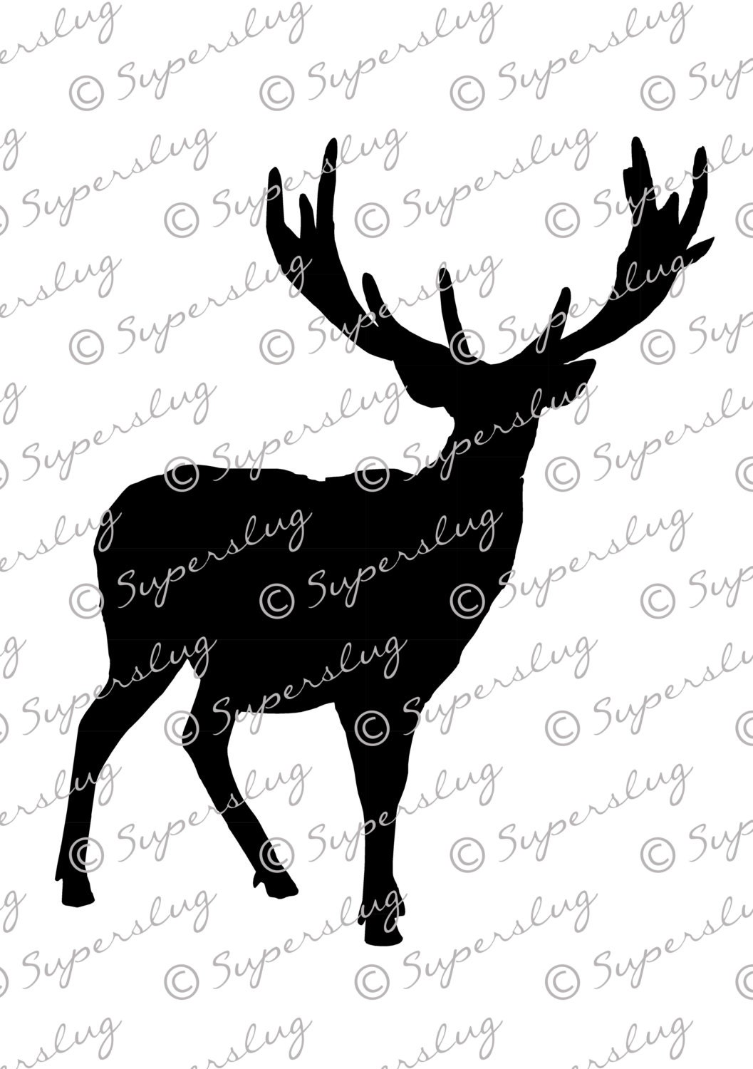 STENCIL Stag silhouette by SuperslugFurniture on Etsy