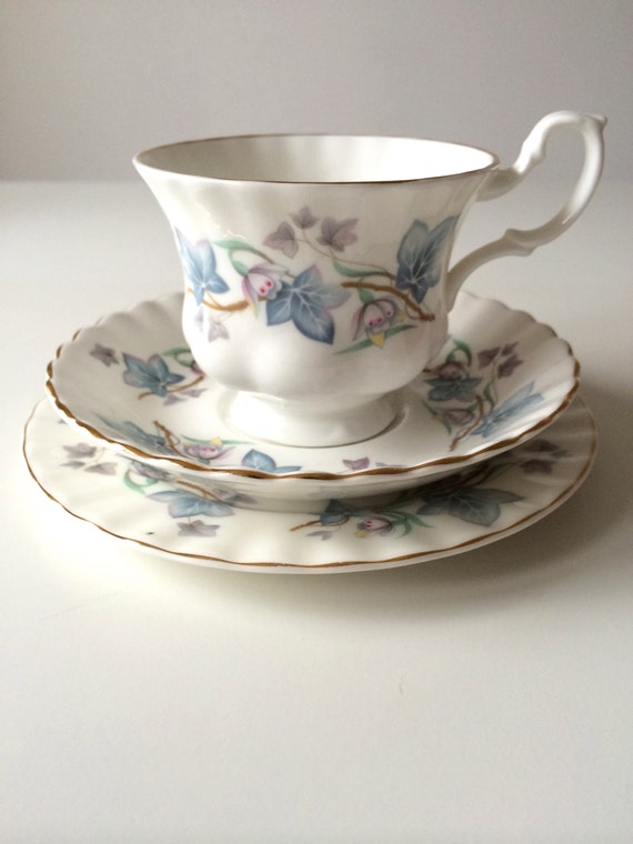 Vintage Royal Kent Trentside Bone China Tea Trio By Celineandluna