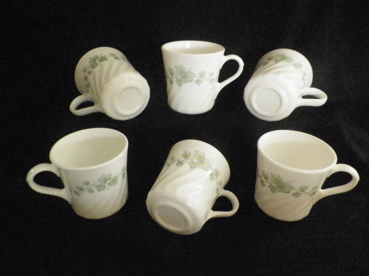 Corning Ware Cups / Mugs Callaway Pattern by JSVintageVillage