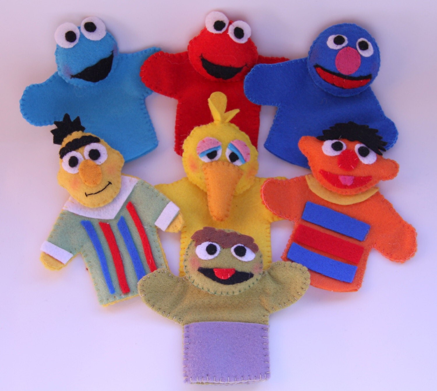 Sesame Street Inspired Felt Finger Puppets /finger puppets