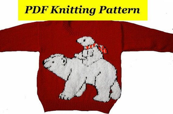 Childrens & Adults Christmas Polar Bear And Baby Jumper