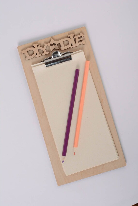 Plywood notice board with clip by on Etsy