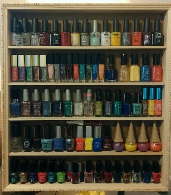 Gorgeous NAIL POLISH Display Wall Rack Handmade by woodenmore