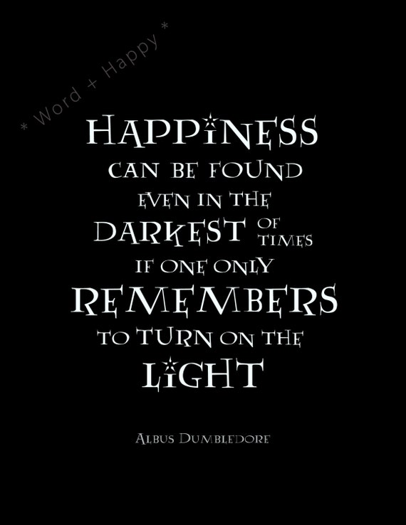 Items similar to Happiness Can Be Found, Harry Potter, Albus Dumbledore ...