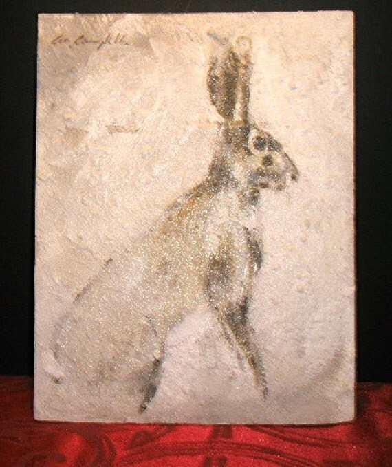 Items similar to IRISH HARE (Side Profile) Original Signed Oil Painting By Irish Artist Con
