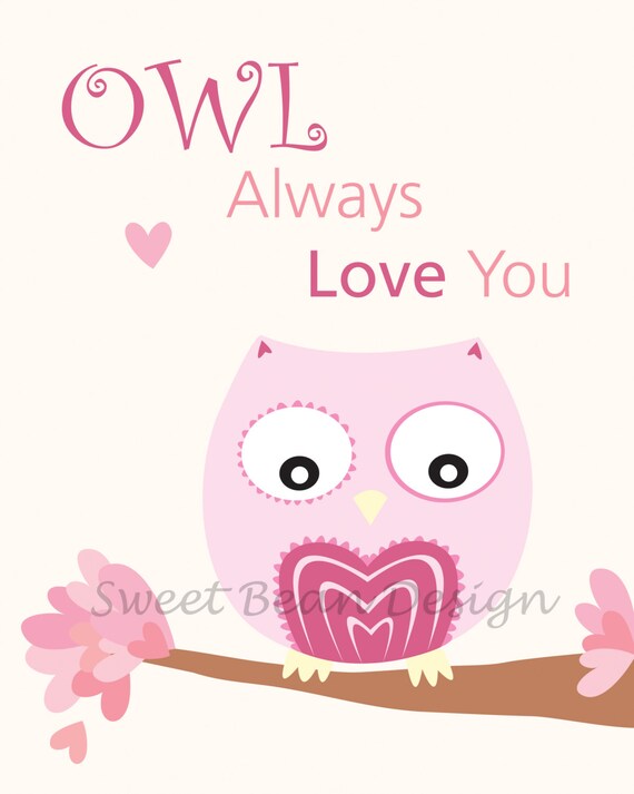 Items Similar To Owl Always Love You Owl Valentines Digital Instant Download Holiday Nursery 3440